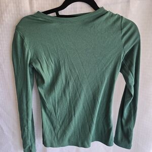 A New Day Green Fitted Blouse T-Shirt